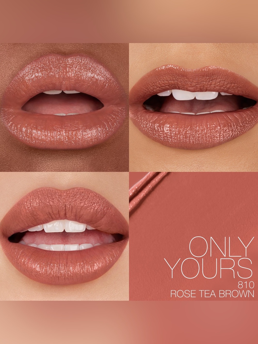 NARS Limited-edition Explicit Lipstick. -810 ONLY YOURS Rose tea brown